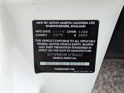 2015 Aston Martin Rapide S Base