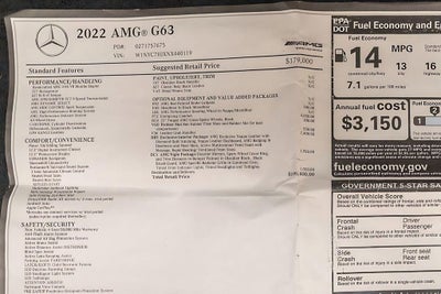 2022 Mercedes-Benz G-Class G 63 AMG® 4MATIC®