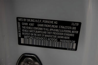 2019 Porsche 911 Turbo S